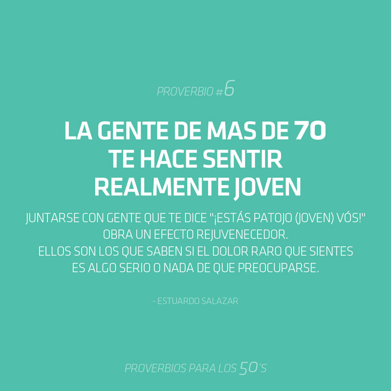 La gente de mas de 70 te hace sentir realmente joven